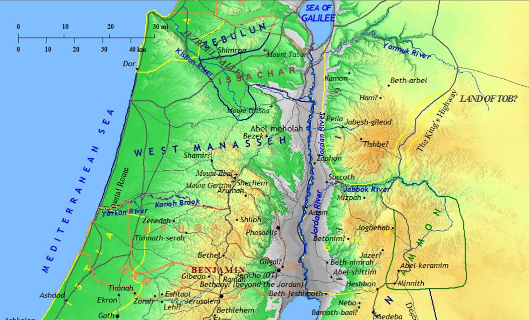 Tribes Of Isreal map - Feed Me The Word Today